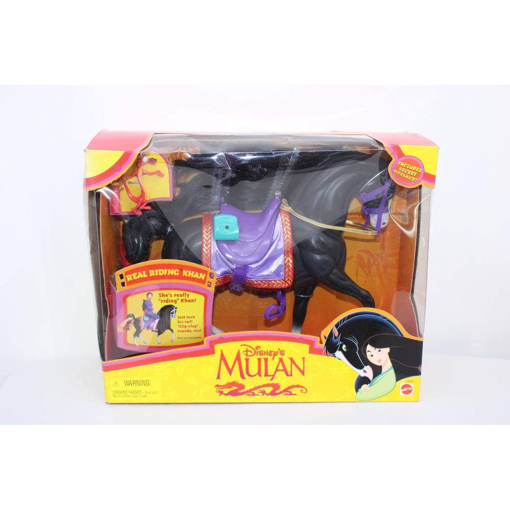 Disney Mulan Real Riding Khan Horse Mattel 19095 Vintage 1997 New in Box Sounds